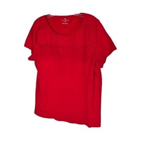 Talbots Woman Size 2X Women’s Red Short Sleeve Top